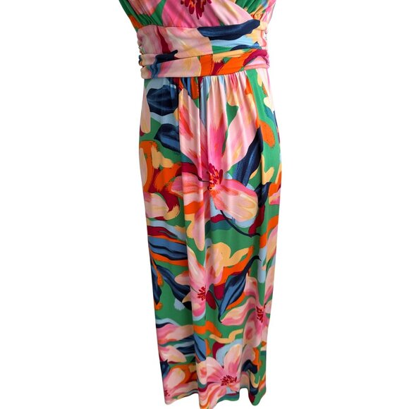 PAPPAGALLO Multicolor Floral Maxi Dress Size Small - Picture 10 of 14